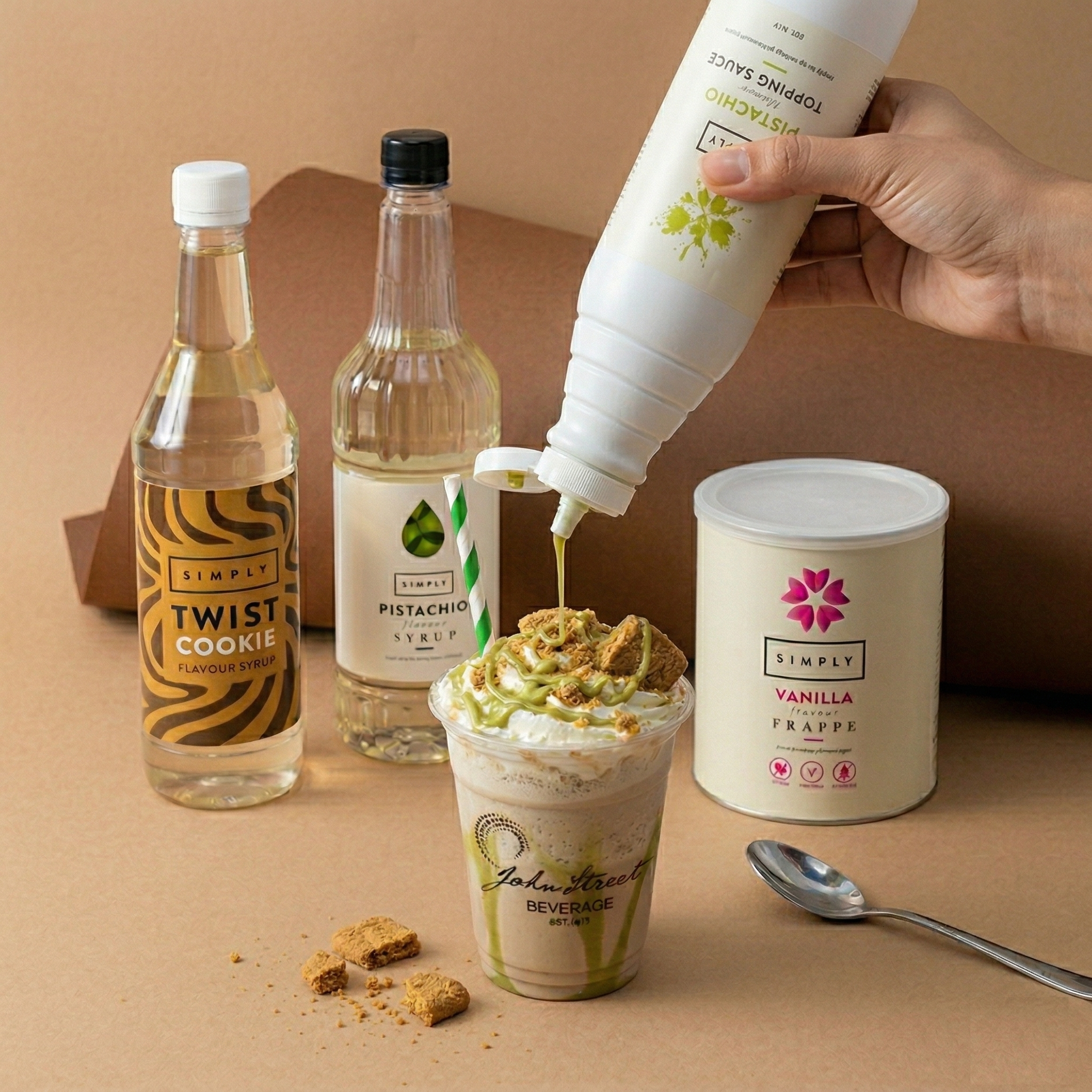 Pistachio Cookie Frappe - John Street Beverage Espresso
