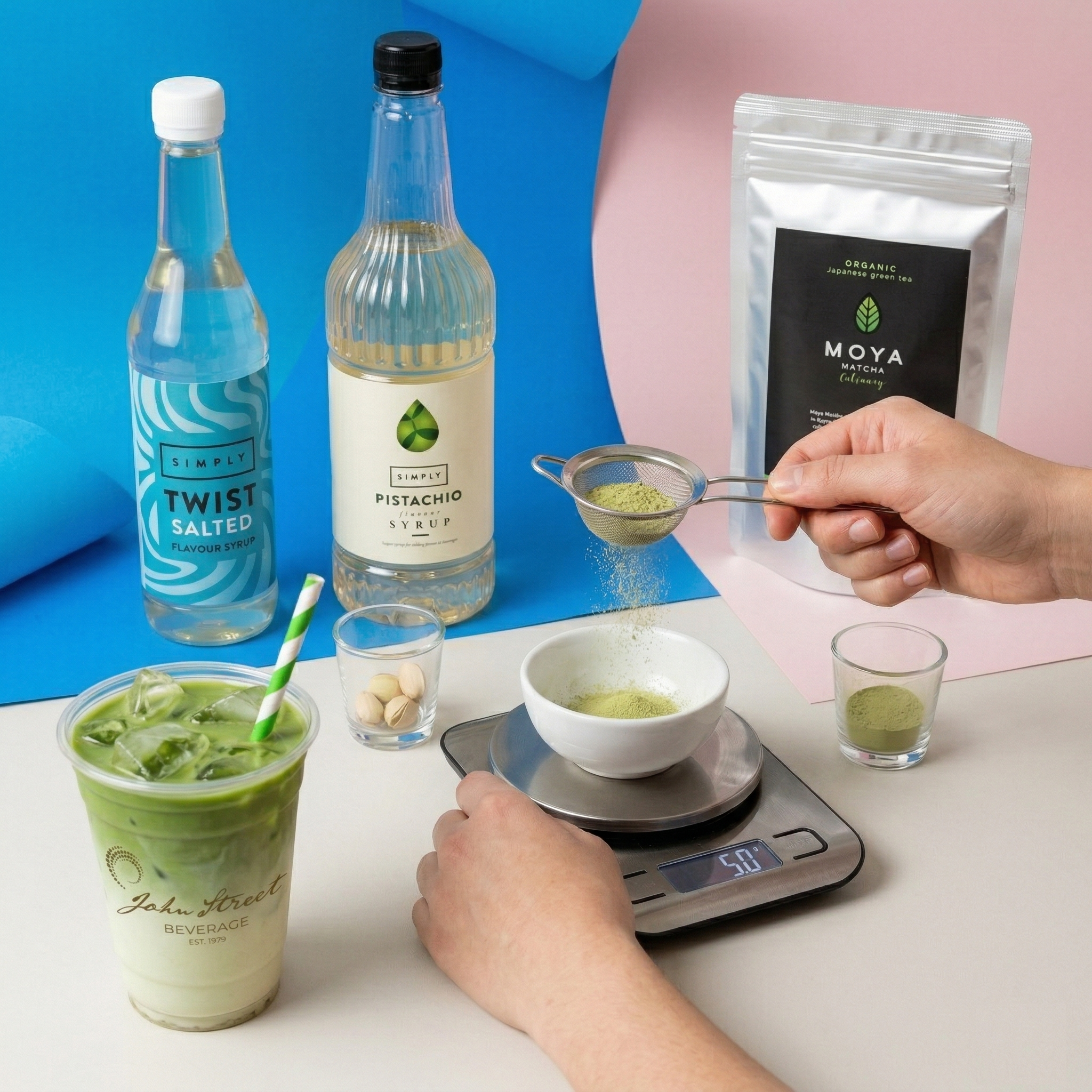 Salted Pistachio Iced Matcha - John Street Beverage Espresso