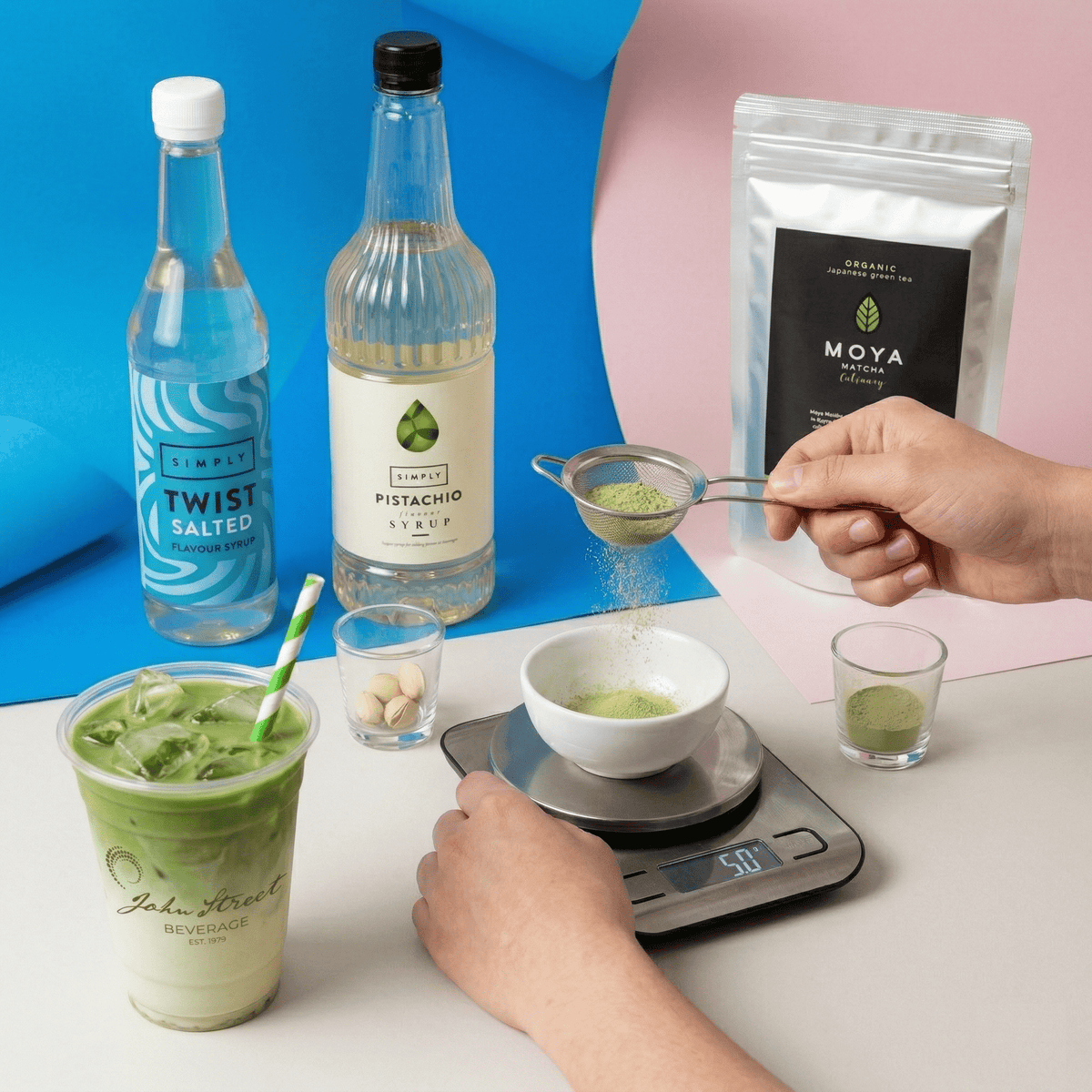 Salted Pistachio Iced Matcha - John Street Beverage